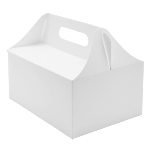 Biela kartónová krabička na svadobnú tortu s uškom 19x14x9cm