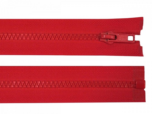 Členkový zips k bunde 75cm / ČERVENÝ