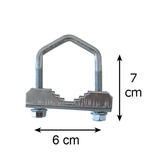 Anténna svorka, malý zinkový držiak, 7 cm