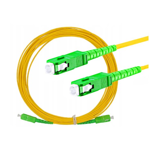 PATCHCORD FIBER OPTIC SM SC/APC KÁBEL 10m JEDNODUCHÝ