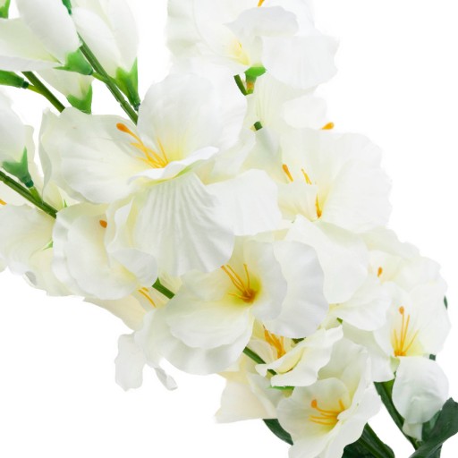 KYTICA Z Gladiolov, Gladiolus, 5 Vetiev, Dekorácia, Umelé Kvety, Smotana, Gladioly