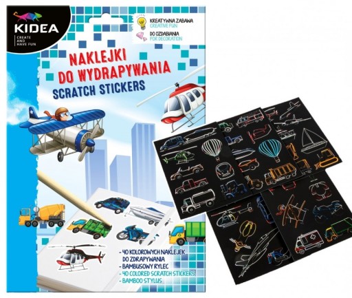 Scratch sticker lietadlá AUTA Scratch board VOZIDLÁ