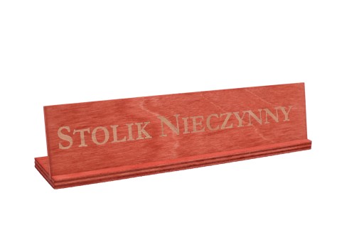 ZATVORENÝ STôL - Drevená plaketa - Onlywood