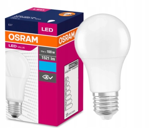 ŽIAROVKA LED ZDROJOVÁ HODNOTA 13W 4k 1521lm E27 OSRAM