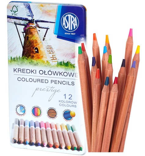 Astra PRESTIGE ceruzky 12 farieb Kovová krabička