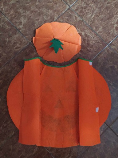 Halloween tekvicový kostým pre deti do 5 rokov, univerzálna plsť HAL-032