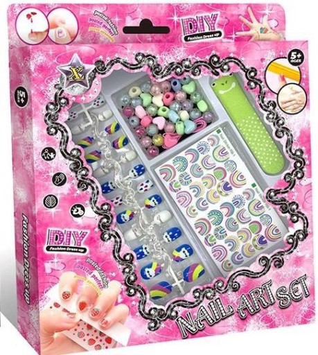 Creative Nail Beauty Set Nálepky Náramky Charms