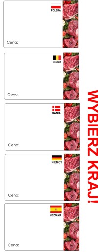 CENNÍKY POLSKÉ MÄSO vlajka POĽSKO BELGICKO NEMECKO DÁNSKO a iné 20 ks