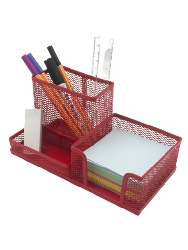 Pen&GO Organizér na pero na stôl sieťový box na náradie PG9058 Red