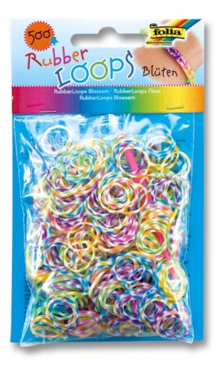 Gumičky na zapletanie Colorful spots 500 ks + háčik