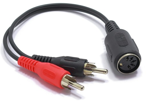 ADAPTÉR DIN 5 KOLÍKOVÁ ZÁSUVKA 2X RCA ZÁSTRČKA VITALCO
