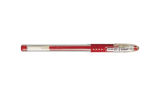 Červené jemné gélové pero Pilot G-1 Grip