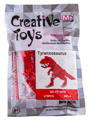 Žehliace korálky Žehliaci stroj 3D Dinosaurus Pohyblivé prvky Tyrannosaurus