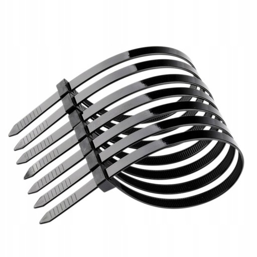 Sťahovacie pásky 3,6x200mm Čierna 100 ks
