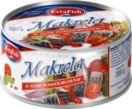 MAKRELA V RAJKOVEJ Omáčke, konzerva EvraFish 300g