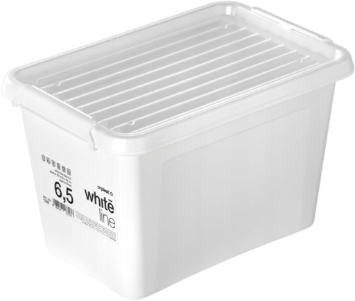 ORGANIZÉR BOX KONTAJNER S viečkom 6,5 l biely