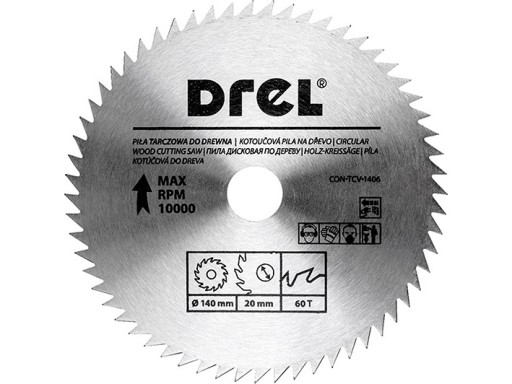 CV KRUHOVÁ PÍLA NA DREVO 140mm 60T OTVOR 20mm