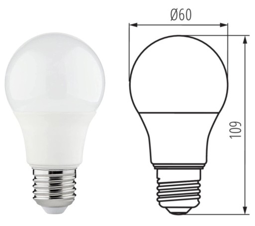 Kanlux LED žiarovka A60 E27 Veľký závit 7,8W=75W 2700K Teplá biela 1055lm
