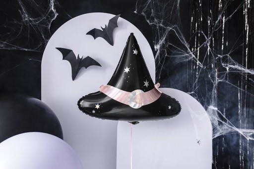 Fóliový balón Čarodejnícky klobúk NA DEKORÁCIU HALLOWEENSKÉ OZDOBY 66cm VEĽKÝ