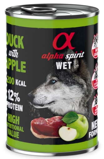 ALPHA SIRIT MOKRÉ KAČIČKA S JABLKOM 400G