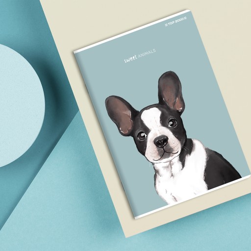 TOP 2000 NOTEBOOK SWEET ANIMAL A4/60K 70G MRIEŽKA S OKRAJOM