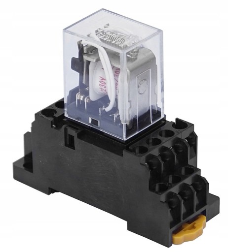 Stýkač Relé 24V AC 2x5A 1x10A so základňou