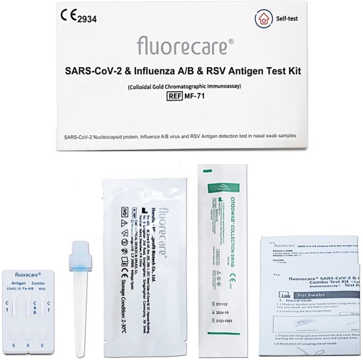 TEST COVID19, AB FLU, RSV FLUORECARE COMBO 4 IN 1 dátum exspirácie 10/2025