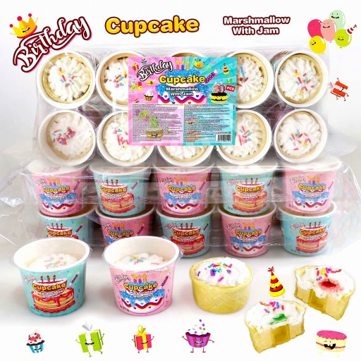 Cupcake Marshmallow Košíčky Marshmallows v oblátke 20 ks