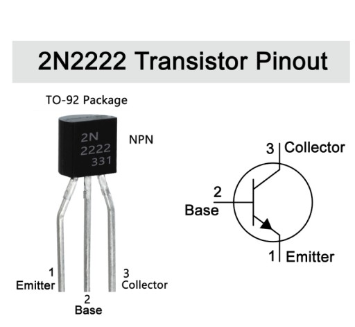TRANZISTOR 2N2222 NPN 0,8A 30V TO92