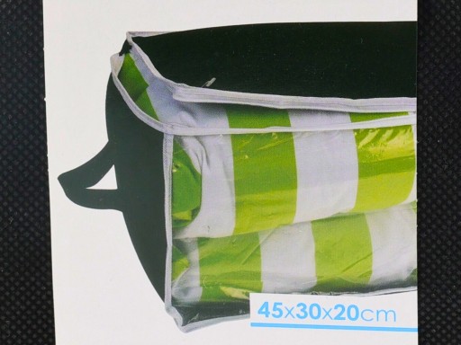 Obliečka POD POSTEĽ Nádoba na šaty 45 x 30 x 20 cm - ČIERNA