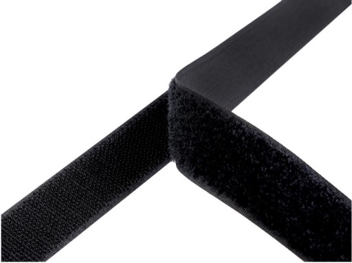 VELCRO 4cm KRAJČÍRSKA VELCRO PÁSKA OBOJSTRANNÁ ČIERNA - 40mm