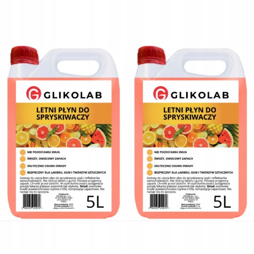 GLIKOLAB letná kvapalina do ostrekovačov 5 litrov (2X5L) 10L