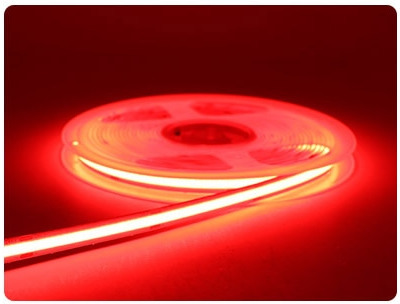 Neónový COB LED pás 12V ČERVENÝ 1m Homogénny