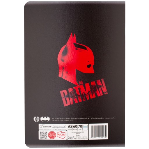 ŠKOLSKÁ KNIHA BATMAN LINÁNÁ A5/60K REXUS