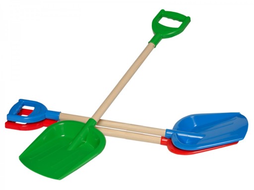 PLASTOVÁ lopata s drevom 75 CM NA PIESOK