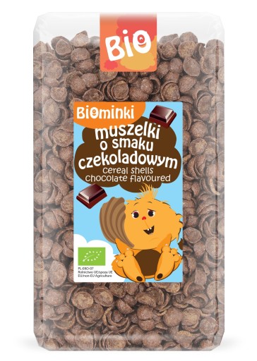 škrupiny s príchuťou BIO ČOKOLÁDA 300 g - BIOMINKI