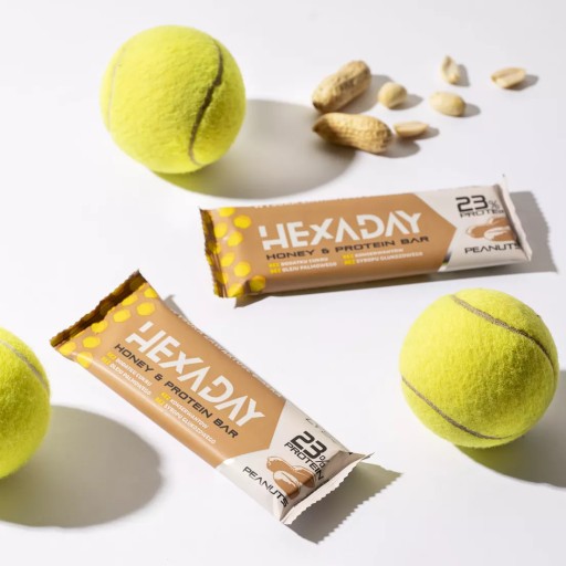HEXADAY arašidová proteínová tyčinka, ekologická arašidová proteínová diéta