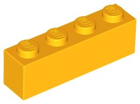 LEGO 3010 BRICK 1x4 svetlo oranžová (20g) 12 ks.