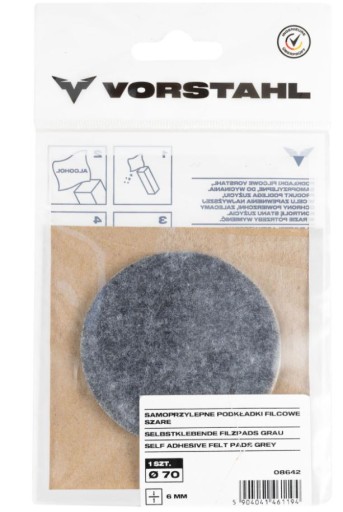 Samolepiace plstené podložky šedé FI70mm, balenie 1 ks - VORSTAHL