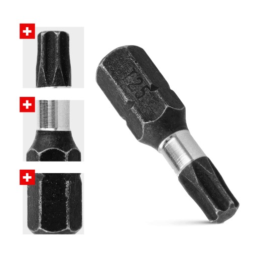 Nárazový bit Nárazové bity TX25 25mm | Nárazový bit pre skrutkovač 2 ks.