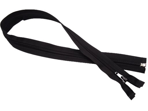 5-dielny špirálový zips, 85 cm, čierny