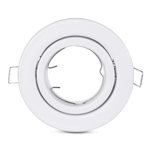 V-TAC GU10 Očko okrúhle pohyblivé biele VT-7227RD-WH
