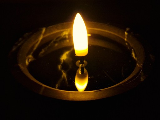Mramorová EFFECT LED sviečka 12,5 cm 9,5 DEKORATÍVNA čierna