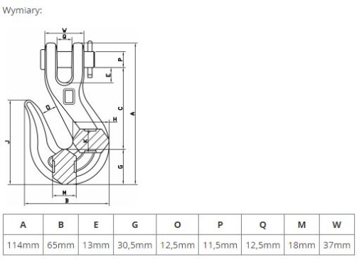 Háčik na reťaz 10mm 3/8