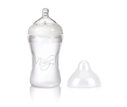 Nuby, Natural Touch, silikónová fľaša, 300 ml 0+