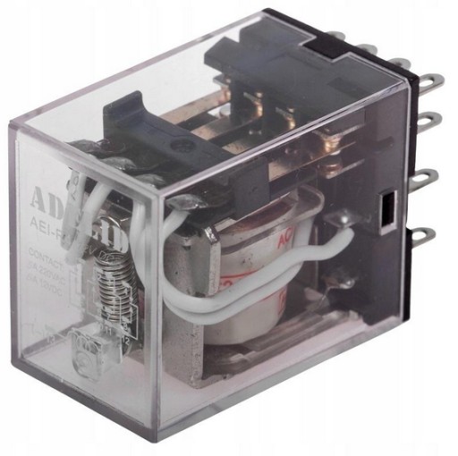Relé R4, cievka 230V AC, 4 kontakty Morse 15 pin