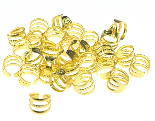 CLAMP BEADS BRIDGE DREADS GOLD 30 ks NA SYNTETICKÉ VLASY