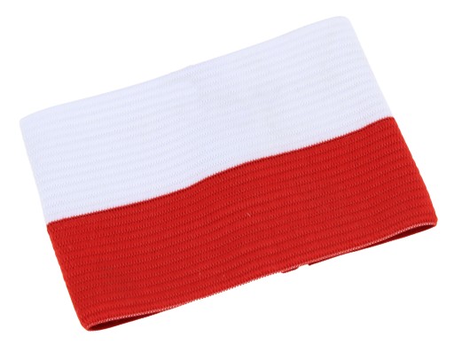 Poľská kapitánska páska na ruku, biela a červená