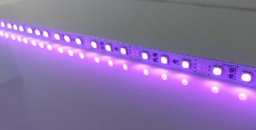 RGB 5050 LED pásik 60LED/m, farebný, pevný, 50 cm