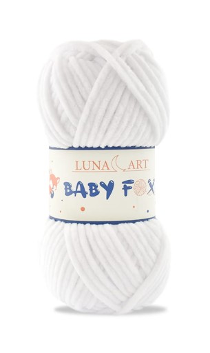 Biela priadza Luna Art BABY FOX 100-01